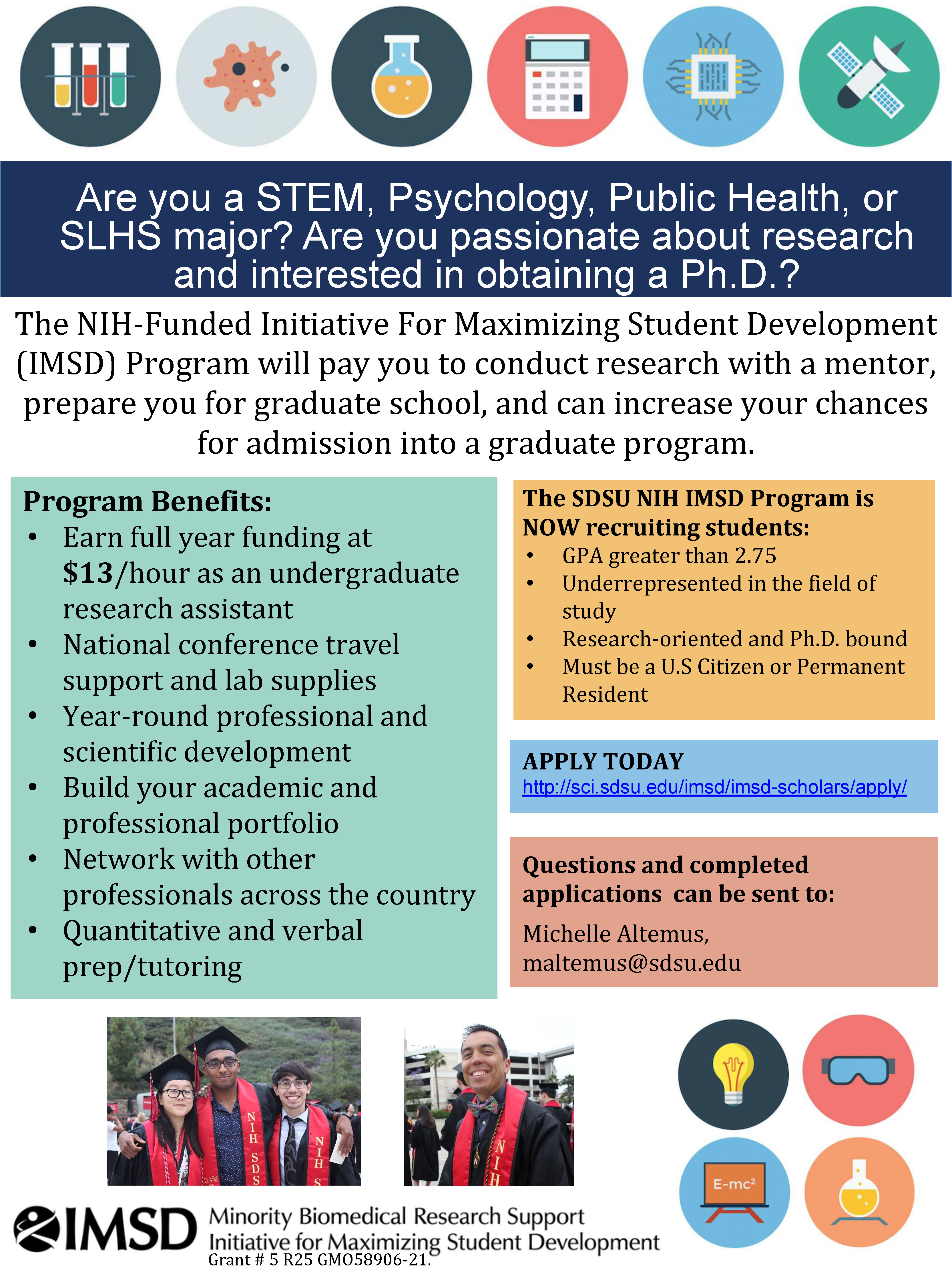 IMSD program promotional flyer 2020