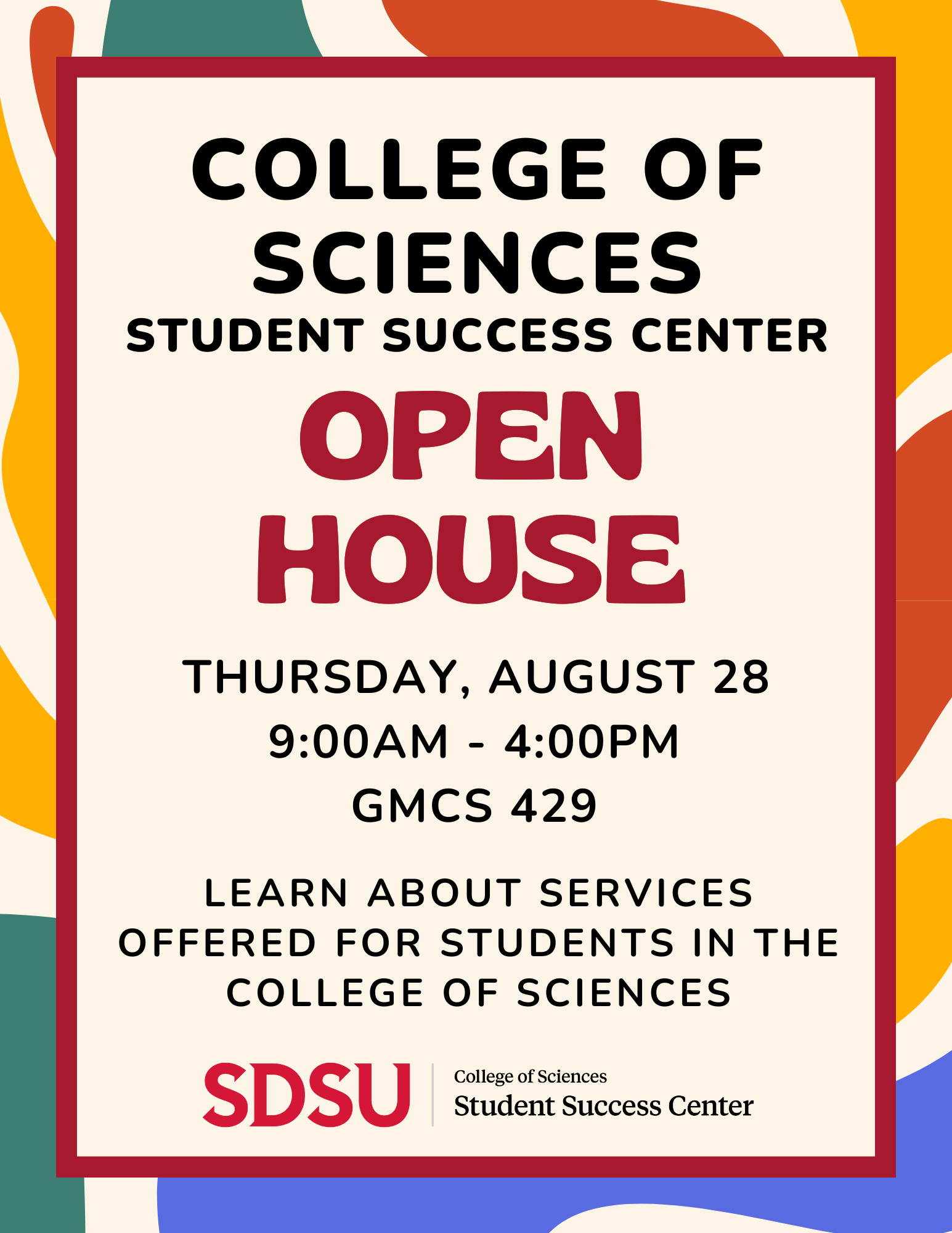 flier Careers in Sciences Astronomy/Physics flyer. Oct 12, Shiley Bioscience Center Gold Auditorium 1-2:30pm. Register by scanning the QR code. James Guillochon, Principal Data Scientist, Caelum Rodriguez, Data Scientist, Andrew Buckner, Senior Laser Technician,Jeffrey Rich, Astronomer adn Outreach Coordinator, Questions email at sciences.studentsuccess@sdsu.edu